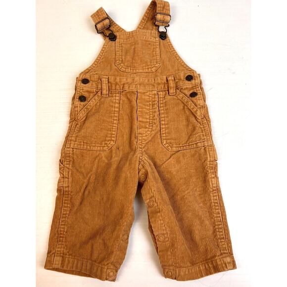 Greendog Corduroy Overalls Baby 6 - 9 mos Gold Cotton Pants One Piece - Picture 1 of 9